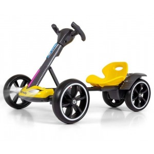 Elektrinis gokartas vaikams 6V greitis iki 5 km/h (Geltonas)
